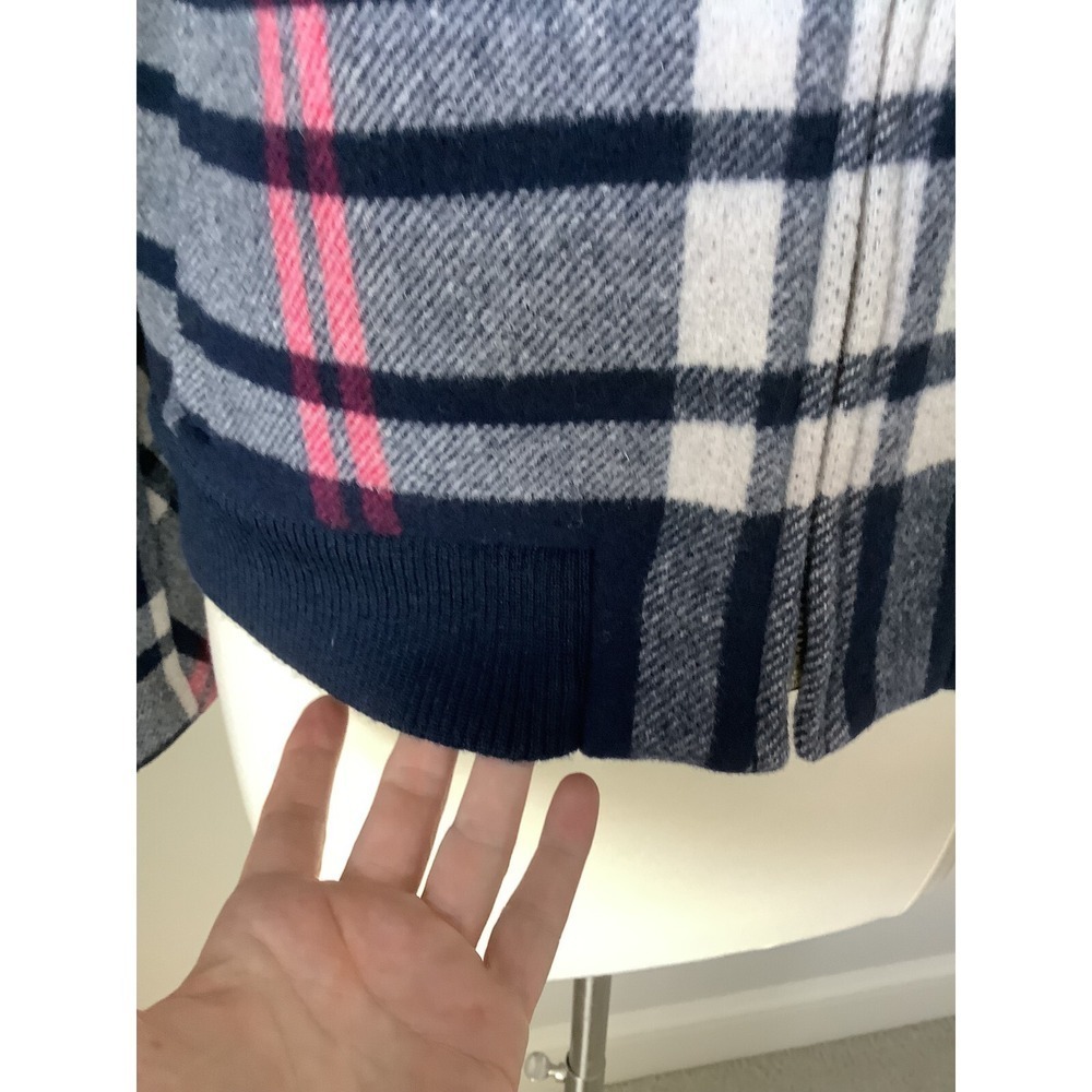 J.Crew Women Jacket Blue Plaid Wool Bomber Jacket Size Medium MSRP $148 - Picture 9 of 15